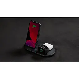 Беспроводное зарядное устройство 3 в 1 Belkin WIZ-001VF Wireless iPhone/Watch/AirPods Black - мініатюра 9