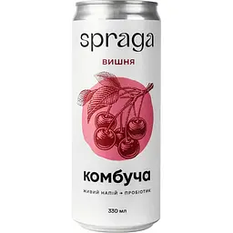 Напій Spraga Комбуча Вишня слабогазований з/б 0.33 л 