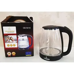 Електрочайник Скляний Crownberg CB-9410 із підсвічуванням 1.8 л Чорний - мініатюра 5