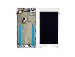 Дисплей для Meizu M3 Note model L681H з білим тачскрином і корпусною рамкою