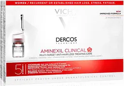 Набір засіб проти випадання волосся Vichy Dercos Aminexil Clinical 5 для жінок 21 шт. - мініатюра 6