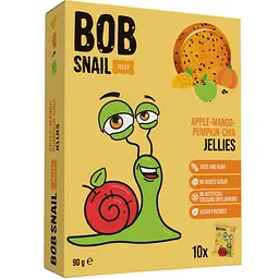 Фруктово-овощной мармелад Bob Snail Яблоко-Манго-Тыква-Чиа 90 г (10 шт. х 9 г)