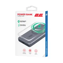 2E Акумулятор портативний літій-іонний Power Bank 2E Slim Wireless QI 10000мА·рік, 20Вт, PD, сірий - мініатюра 10