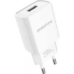 Зарядний пристрій BOROFONE BA20A USB 10.5W + cable USB to USB-C white (6931474700742)