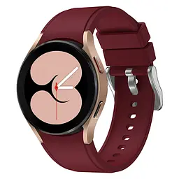 Ремінець Samsung Galaxy Watch 4 Classic 42 mm - темно-червоний силікон розмір L ширина кріплення 20мм (WB00S4GALAXYCLASSIC8442) - мініатюра 2