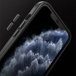 TPU+PC чохол Metal Buttons для Apple iPhone 12 Pro / 12 6.1" Чорний, TPU+PC - мініатюра 6