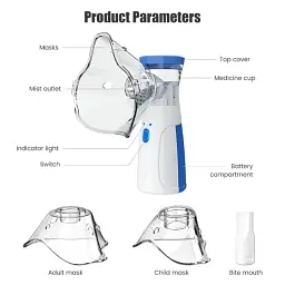 Ультразвуковий інгалятор Mesh Nebulizer JSL-W302 для дорослих та дітей ручний небулайзер - мініатюра 3