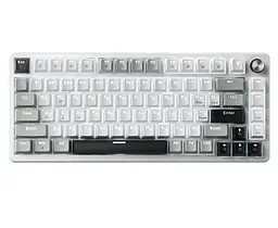 Клавиатура игровая механическая GamePro GPMK-126 Genesis Silver light USB Red Swich Hot-Swap N-KRO Grey - мініатюра 1
