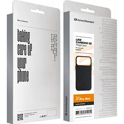 Чохол ArmorStandart LikeCarbon2 SE MagCase для Apple iPhone 17 Pro Max Black Orange (ARM89162) [156303] - мініатюра 8
