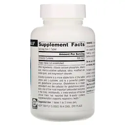 N-Ацетил-L-Цистеїн Source Naturals 600 мг 30 таблеток - мініатюра 2