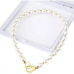 Перлинний нашийник з повідцем Lockink Pearl Collar & Leash Set - мініатюра 5