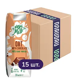 Упаковка вівсяного напою Vega Milk з шоколадом 3.75 л (250 мл х 15 шт.)