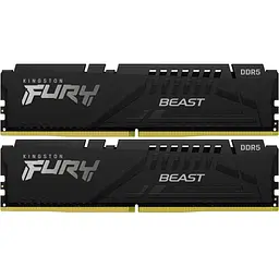Модуль пам'яті для комп'ютера DDR5 32GB (2x16GB) 5200 MHz Beast Black Kingston Fury (ex.HyperX) (KF552C40BBK2-32)