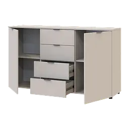 Комод Doros Рон 5 2 фасади 4 шухляди Кашемір 140х38х81 (41516047) - мініатюра 6