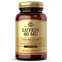 Натуральная добавка Solgar Lutein 40 mg, 30 капсул