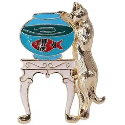 Брошка Кіт та рибка золотий (494693312)