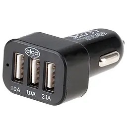 Автомобільний зарядний пристрій Alca 12/24V 2.1A / 3USB Оригінал (09912203)
