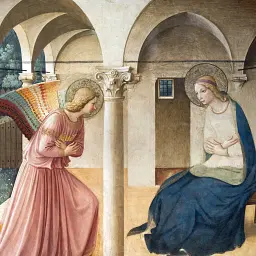 Інтер'єрна картина Благовіщення, Фра Анджеліко, Fra Angelico, Annunciation, релігійний декор, 43×60 см (id6970) - мініатюра 5