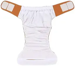 Підгузок багаторазовий для дорослих, з липучками, водонепроникний, універсальний розмір, коричневий - мініатюра 4