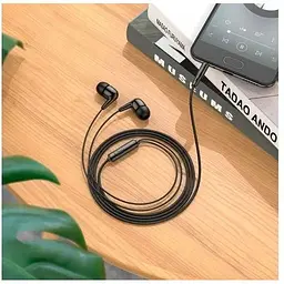 Навушники Hoco M97 Enjoy універсальні earphones with mic чорні 6931474771780 - мініатюра 3