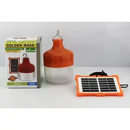 Аварійна LED лампа Golden Road GR015 із сонячною панеллю акумуляторний світильник підвісний з гачком - мініатюра 6