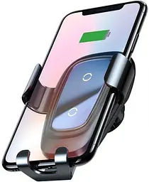 Автомобільний тримач холдер Baseus Metal Wireless Charger Gravity Car Mount Tarnish WXYL-B0A - мініатюра 5