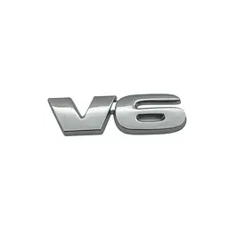 Емблема напис V6 хром 80х22мм метал (на скотчі)