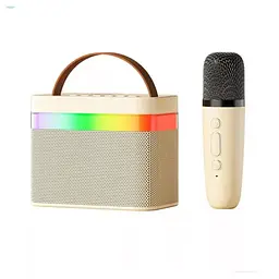 Портативна колонка K18 з мікрофоном Bluetooth USB SD FM дитяча колонка караоке блютуз колонка 5 Вт Білий