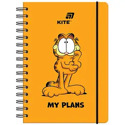 Щоденник на спіралі Kite Garfield тверда обкладинка (GF26-438)