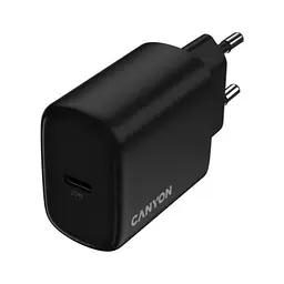 Зарядний пристрій Canyon OnCharge 250 25 Вт 1xPD EU чорний (CNE-CHA250-11)