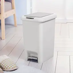 Відро для сміття MBM My Home з кришкою та педаллю 10 л сіре (BIN-01 10L GRAY) - мініатюра 4