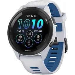Смарт-годинник Garmin Forerunner 265 з білий силіконовим ремінцем