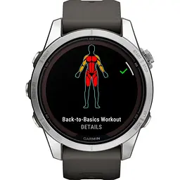 Смарт-годинник Garmin Fenix 7S Pro Solar Edition Silver with Graphite Band (010-02776-00) [90552] - мініатюра 3