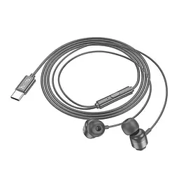 Дротові навушники Hoco M122 Power metal універсальні цифрові earphones with microphone Type-C, 1.2m, black - мініатюра 3