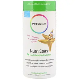 Мультивітаміни Rainbow Light на основі харчових продуктів з фруктовим смаком 120 жувальних таблеток