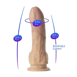 Реалістичний фалоімітатор SilexD Legends Juan Lucho Dildo, 23.3 см - мініатюра 6