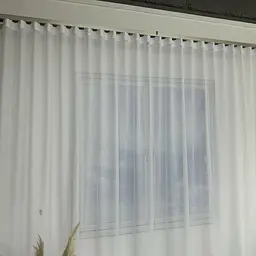 Турецький тюль батист з люрексом білий 300х270, тасьма ALBO pbe0052334 - мініатюра 3