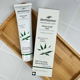 Зубная паста-гель Dentissimo CBD с маслом семян конопля (без фтора, с кальцием) 75 мл - миниатюра 3