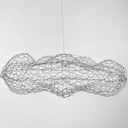 Дизайнерська декоративна срібна люстра-хмаринка LED CLOUD | Арт. MJ 83 CH | Line F - мініатюра 6