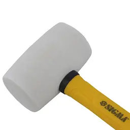 Киянка гумова Sigma 450 г фібергласова рукоятка. біла (4317301) - мініатюра 2