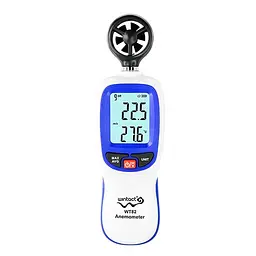 Цифровий анемометр крильчатий 0.3-30м/с -10-45°C wintact 10.5х4х1.5 см hoz0010076