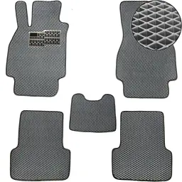 Килимки в салон EVA для Renault Megane II 2002-2008 (Металевий підп'ятник) Сірі 5 шт