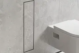 Йоржик для унітаза Hansgrohe XtraStoris Rock вбудований із полицею під облицювання плиткою matt black 56060670 - мініатюра 2