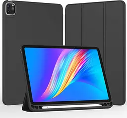 Чохол-книжка CDK для Apple iPad Air 10.9" 4gen 2020 екокожа/силікон Smart Case cлот стилус (011190) black - мініатюра 2