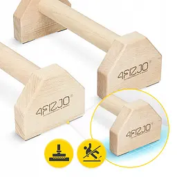 Упори для віджимань (паралетси) 4FIZJO 30 см дерев'яні (P-5905973407052) - мініатюра 6