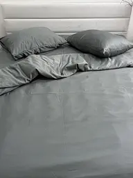 Комплект постільної білизни Ecotton Євро 210х220 см однотонний сірий Nid Grey (25192)