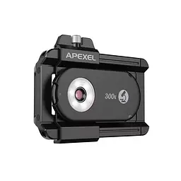 Мікроскоп для смартфона APEXEL APL-MS300 з 300X збільшенням та LED підсвіткою кліпса лінза на камеру (SKU-148)