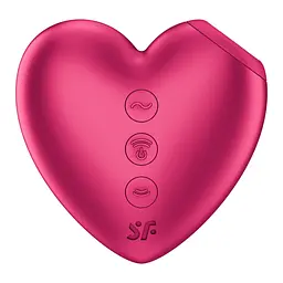Стимулятор Satisfyer Cutie Heart Battery Series Вакуумний -серце з вібрацією - мініатюра 3
