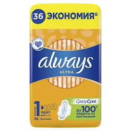 Гігієнічні прокладки Always Ultra Light 36 шт. - мініатюра 2