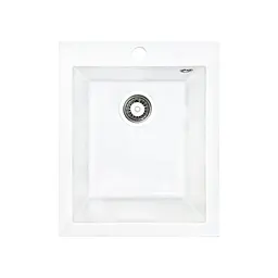 Кухонна мийка Adamant BOARD біла 410x495x190 мм, без крила 41 см